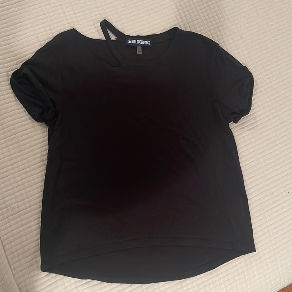 Distressed neck T- Shirt